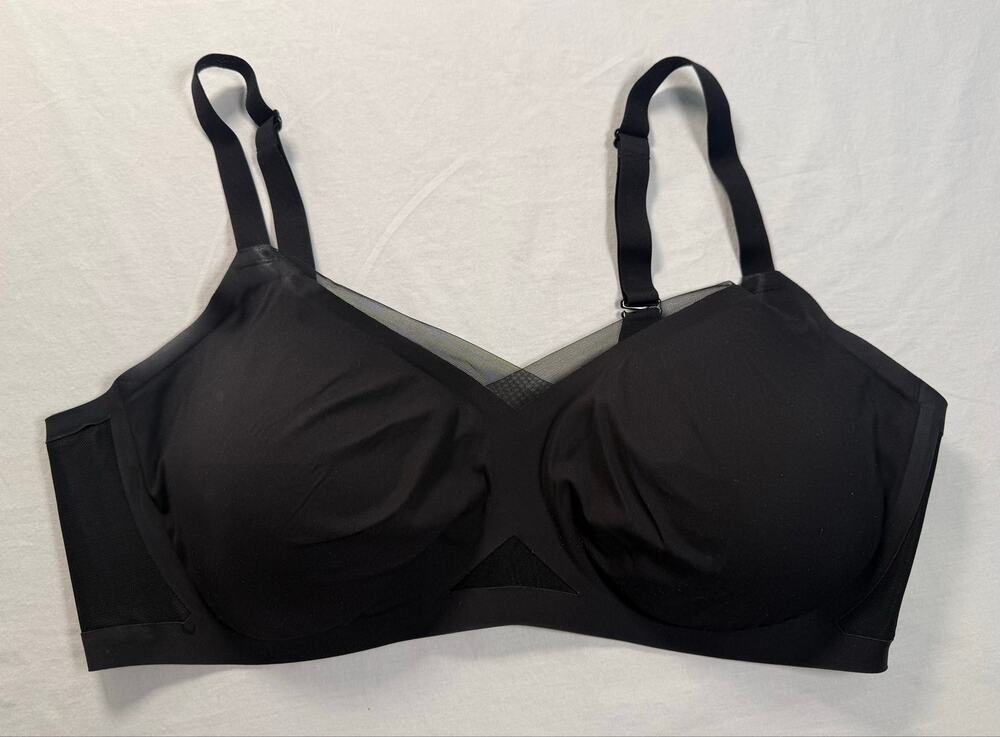 Honeylove Bra Black Crossover Size 1X Style LWBR0302V3 Removable Pads